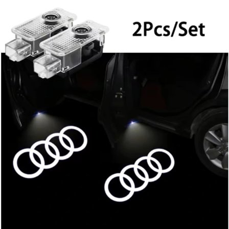 Trådløs bildør Velkomstlys LED HD Projektorlampe Dekoration til Audi Sline A1 A3 Q5 A4 B8 B7 A5 A6 C7 A7 A8 B9 B6 C6 Q2 Q3 C
