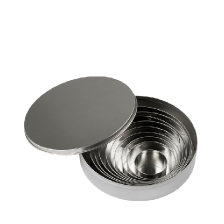 Blomsterbergs Utstickarset runt 9 st stål Baktillbehör Unisex Grå