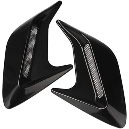 Auton koristeellinen ilmanottoaukko, 2 kpl auton säleikkötarra universaali ilmanottoaukko yhteensopiva virtausaukko konepelti modifioitu lisävaruste, 