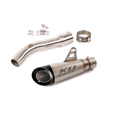 Yamaha Fz1 All Years 51mm moottoripyörän pakojärjestelmä Slip On Racing Escape Tip Baffler Mid Connect Link Pipe ruostumatonta terästä - Perfet A