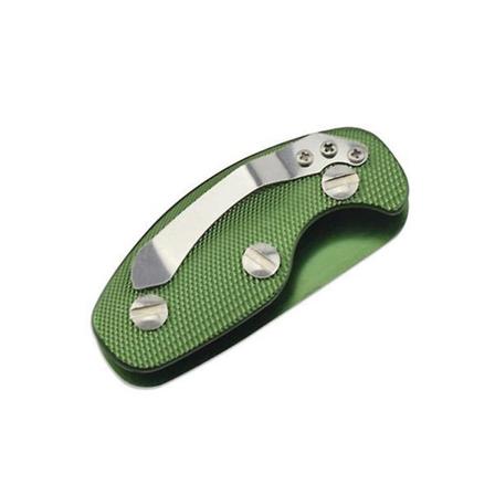 Nøgleorganisator af aluminiumslegering Mini Nøgleholder Clips Fleksibel kompakt nøgleringsmappe (grøn)
