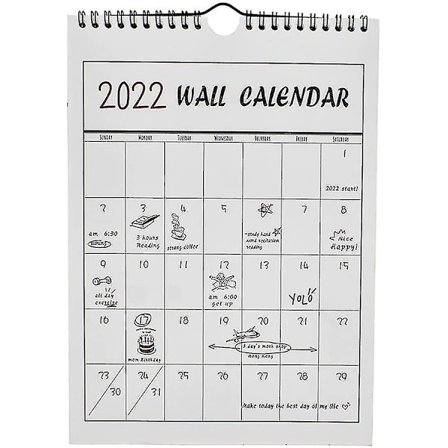 1pc 2021. 9-2022. 12 Wall Calendar Note- Taking Calendar Wall Hanging Calendar