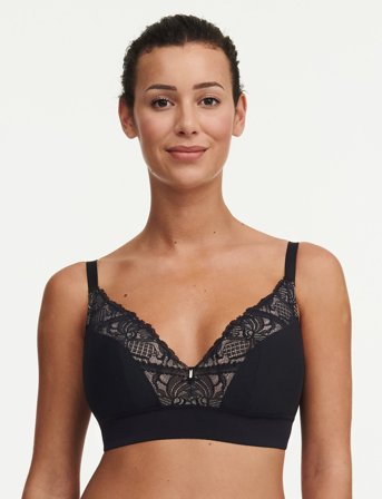 CHANTELLE Orangerie Dream Wirefree Support Foam Bra - Black - D x 75