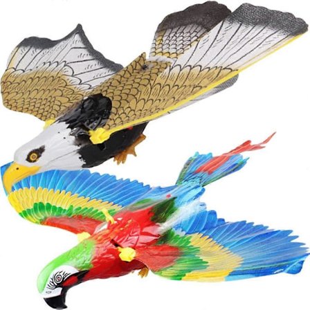 Leksaker för barn 2 st Go Go Bird Flygande Leksaksfågel Mekanisk Flygande Leksak Elektronisk Örn Papegoja Leksaker för Pojkar och Flickor Flygande 