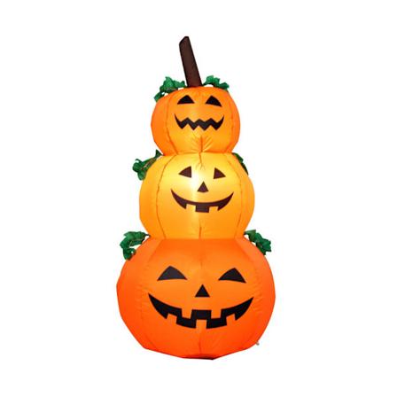 Halloween Pumpa Uppblåsbar Modell 1.2m 3 Pumpor Spöke Halloween Dekoration