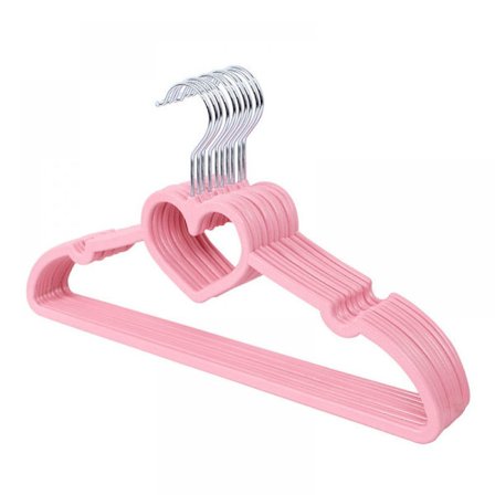 Galgar 20-pack, 360° Vridbara Roséguldskrokar, Halkfria Filtgalgar, Utrymmesbesparande Klädhängare, Hållbara & Söta Flockade Hjärtgalgar för Vuxna