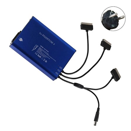 4-ports batterilader Parallell ladehub for Phantom 4/4 PRO/4 avanserte batterier Strømforsyning PHA4 V2.0 lader