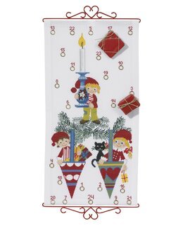 Broderikit Kalender 3 Små Nissar - Rosenstand