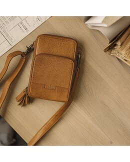 Dafne lille skuldertaske Whisky - muud