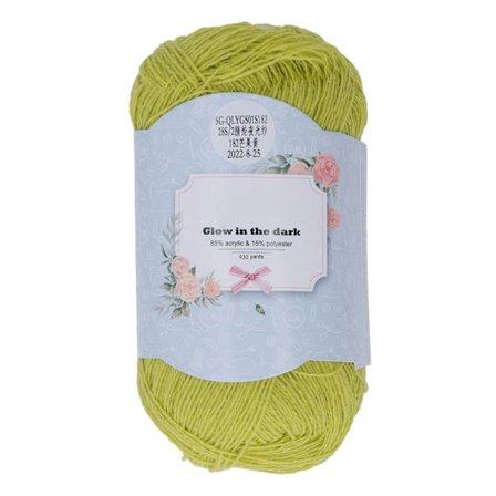 Glow Garn Mjuk Andningsbar Svettabsorberande Akryl Fluorescerande Ullrulle för DIY Hantverk Handskar Mössor Virkning