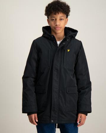 Lyle & Scott Fleece Lined Padded Coat Schwarz Jacken Jungen - Kidsbrandstore
