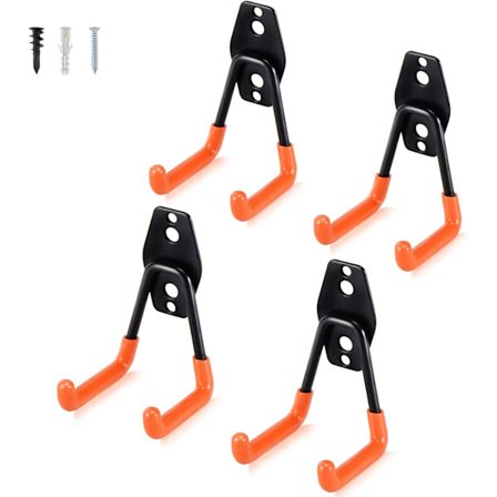 Garasje Kroker Heavy Duty, Stål Garasje Oppbevaringskroker, Verktøyhengere og Kombinerbare Veggmonterte Garasje Kroker for Org