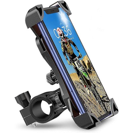 Cykel Mobilholder, Mobiltelefonholder, 360 Graders Rotation, Anti-vibration, Motorcykel, Mountainbike, Kompatibel med iPhone 11 Pro Max/XS Max/XR, 