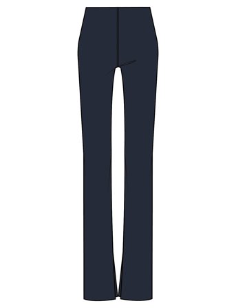 Eu Stretch Crepe Straight Pant Navy Calvin Klein