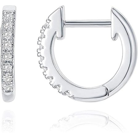 PAVOI 14K Guldpläterade Cubic Zirconia Cuff Örhängen Huggie Stud