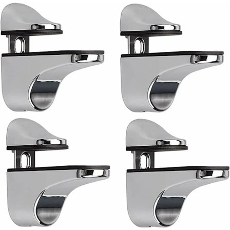 Adjustable Glass Shelf Bracket, 4 Pcs Glass Shelf Support, Wall Mounted Glass Clamp, Glass Shelf Holder, for Glass Shelf