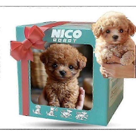 2025 Ny Robothund for Voksne, AI Robotisk Hund, Nicoo - Min Realistiske Robotvalp Som Oppfører Seg Som en Ekte Valp - Går, Bjeffer, Halen Vifter[YJD]