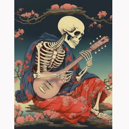 Skeletmusiker Diamantmaleri Sæt - Fantasy 5D Fuld Drill Boligindretning Kunst