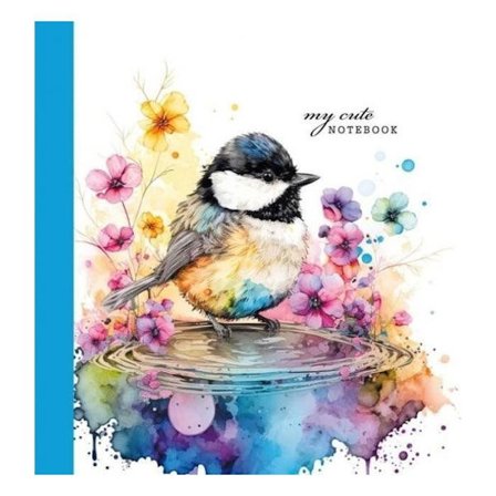 Anteckningsbok - Fresh dekorerad loggbok 100 x 100/48 K slät TW Modraszka