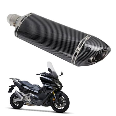 470mm Motorcykel Avgassrör Bakrör Rostfritt Stål Rostskyddad Värmeisolering Passar GSF600 CB1000R Z900 Kolfiber Stil