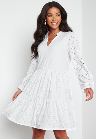 VILA Kawa L/S Dress Optical Snow Klær