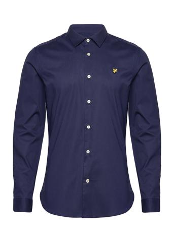 Ls Slim Fit Poplin Shirt Lyle & Scott Navy