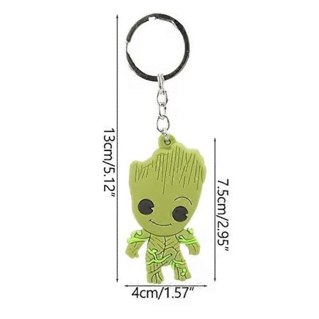 11 Forskjellige Groot Nøkkelring Dekor Håndverk Tre Mann Baby Anime Hengende Figur Leker Nøkkelanheng Veske Dekor Anheng Gave