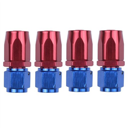 4X STRAIGHT Turbo Feed Slange Fitting: AN6 8mm