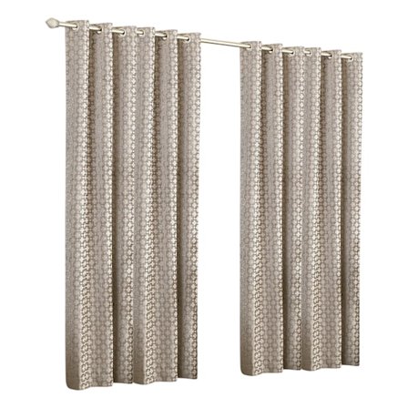 Riva Home Belmont Ringtop Gardiner 66x72 (168x183cm) Silver