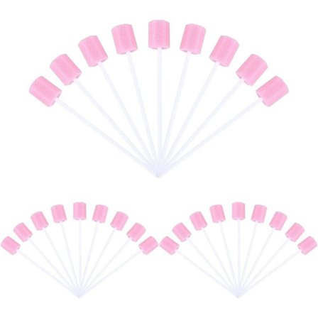 (Rosa) Oral Care Center 100 stycken Munnsvamp Disposables Steril