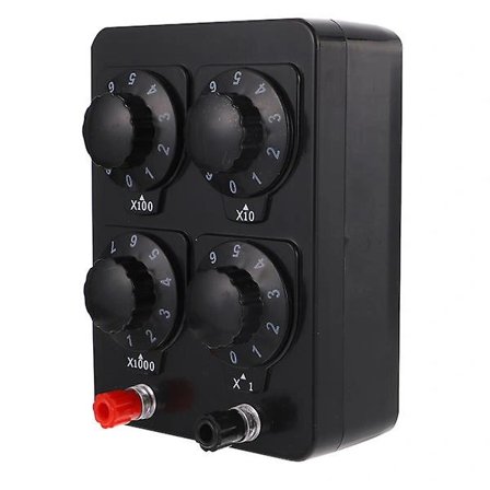 Säädettävä vastus Vastuslaatikko Kokeilu Vastus Korvauslaatikko Dekadilaatikko Fyysinen säädettävä laatikko 0-9999 Ohmin vastuslaatikko