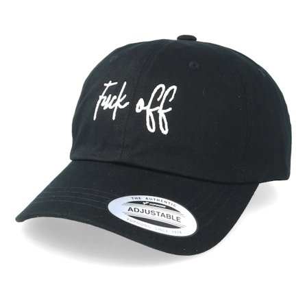 Iconic - Black Czapka Z Daszkiem - Fuck Off Black Adjustable @ Hatstore
