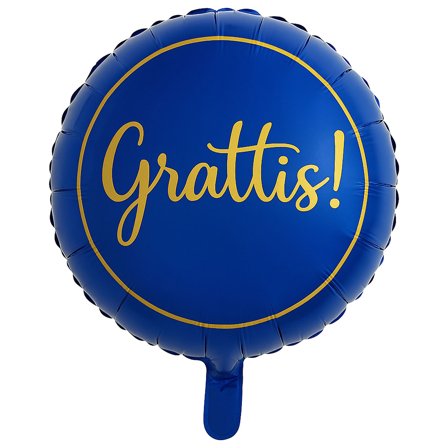 Rund Folieballong Grattis