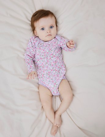 name it Nbfbody 3P Ls Lilac Petit Flower Noos - Purple - 50