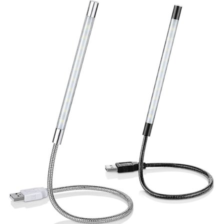 USB LED-leselys, fleksibel dimbar LED-lampe berøringsbryter svanehals USB-lampe bærbar lampe for bokdatamaskin