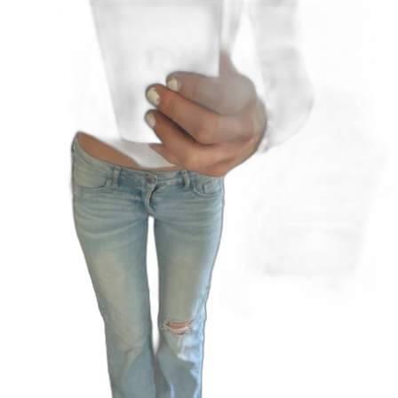 Blå low waist jeans