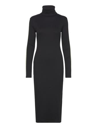 Logo Elastic Rib Long Dress Dresses Knitted Dresses Svart Calvin Klein Jeans*Betinget Tilbud