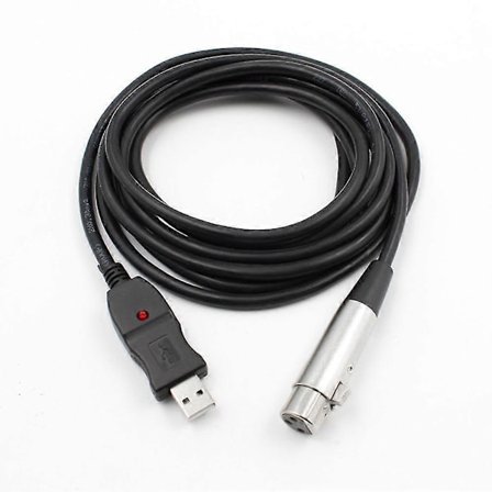 USB Hane till XLR Hona Mikrofon USB MIC Länkkabel Ny