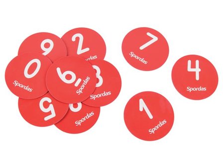 Markeringsplattor siffror SPORADAS 10/fp - Lyreco - Skola och förskola - Idrott, hälsa och rörelse - Spel och aktiviteter