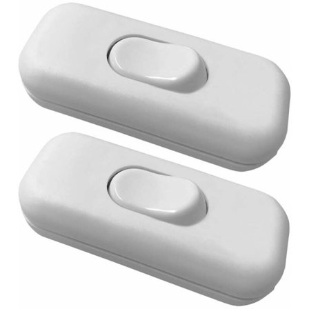 2 st Dubbelpolig Vippströmbrytare 6A 250V Växelströmbrytare Dimmer/Strömbrytare, Vit