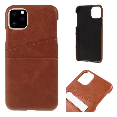 iPhone 11 Pro Max skal med korthållare - Brun