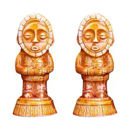 Sett med 2 Cocktail Keramiske Krus Hawaiianske Tropiske Drikkeglass (A30)