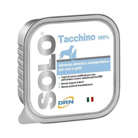 Drn Solo Tacchino Alimento Dietetico Monoproteico Umido