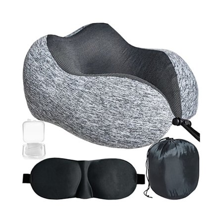 /Hc/Rese-Kit 3-i-1 med Memory Foam - Nackkudde & Sovmask