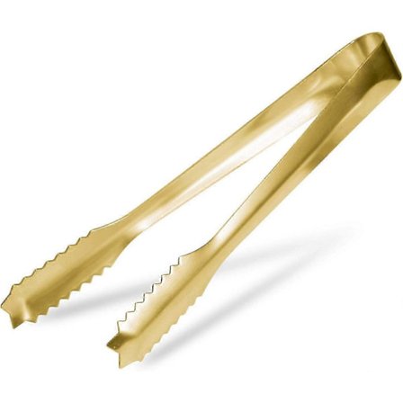 Istænger til isspand, 18 cm serveringstænger, bartænger, 304 rustfrit stål, -guldbelagt-f GOP