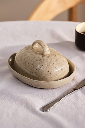 Jotex - Botervloot Beige/zwart beige/zwart - SPLASH - Koop Keukengerei bij Jotex