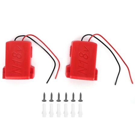 Milwaukee M18 (18V) strömadapter, batterihållare (två set säljs)