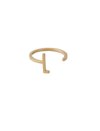 Design Letters Ring A-Z Gold - Gold - ONE SIZE