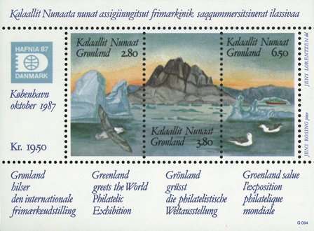 Grønland 1987 - AFA 169-171 - Miniark - Postfrisk