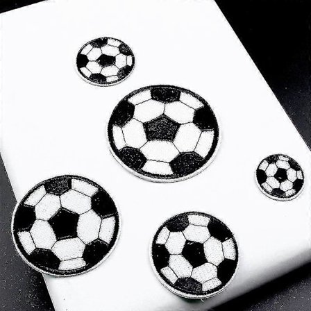 Strykeapplikasjoner Strykeapplikasjon Strykeapplikasjoner 5 Stykker Tegneserie Fotball Stoffmerke Broderimerke, Fotball Stryke På Merke, Trendy Klær 
